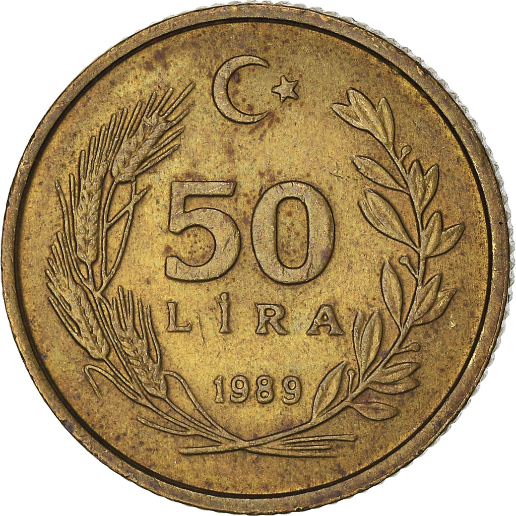 Moneta, Turcja, 50 Lira, 1989