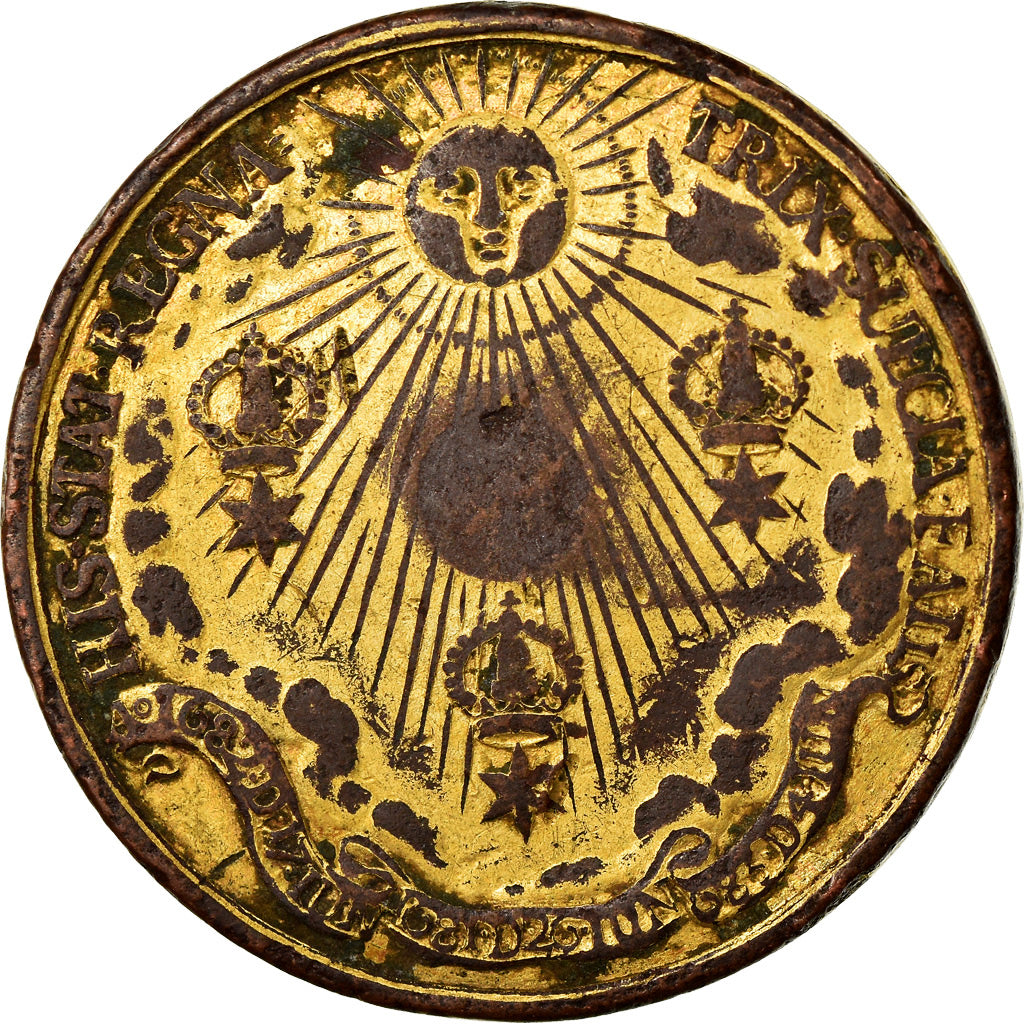 Sweden, Medal, Karl XI et Ulryką Eleonorą Oldenburg, 1682, VF(20-25), Copper