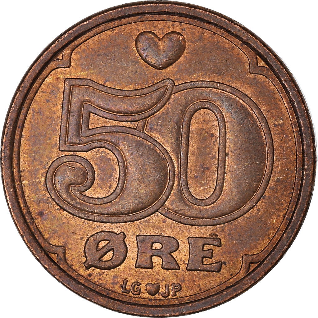 Munten, Denemarken, 50 Öre, 1990