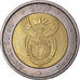 Monnaie, Afrique du Sud, 5 Rand, 2007