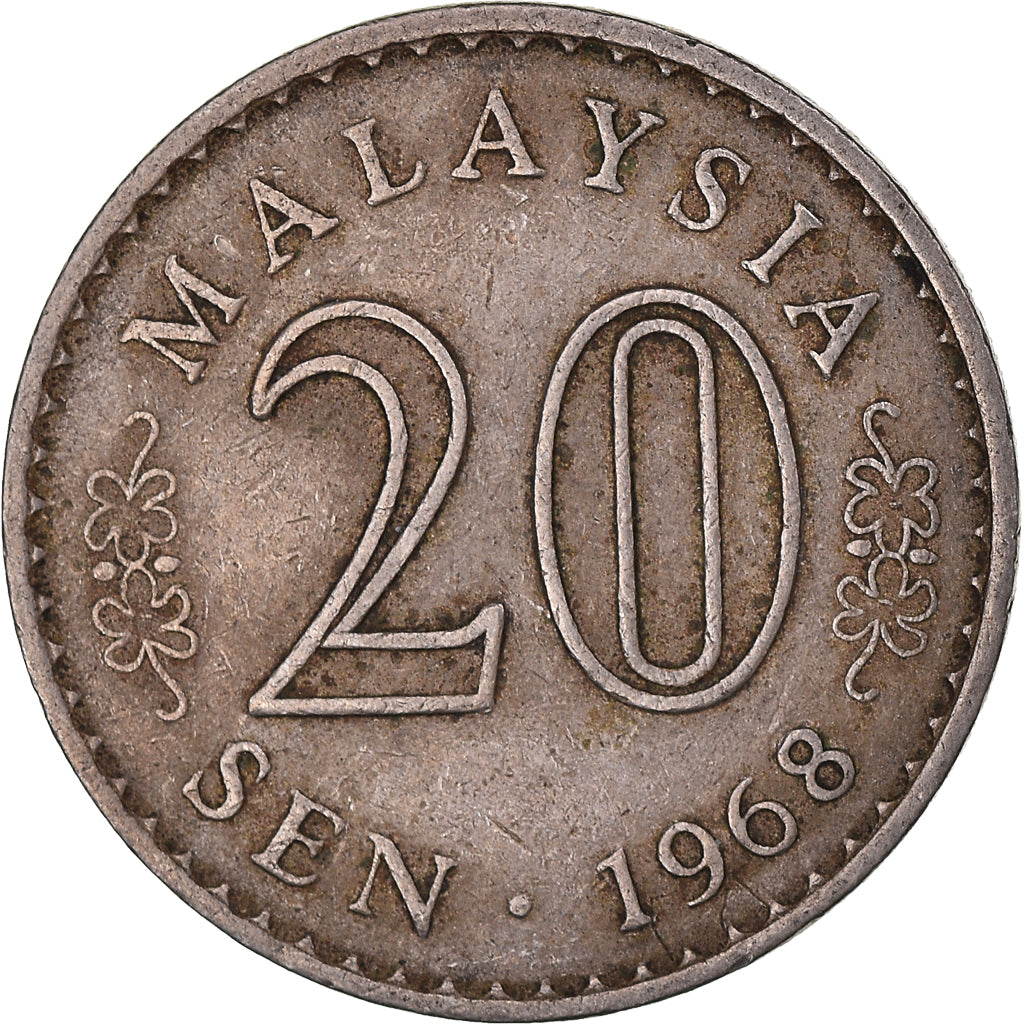 Moeda, Malásia, 20 Sen, 1968