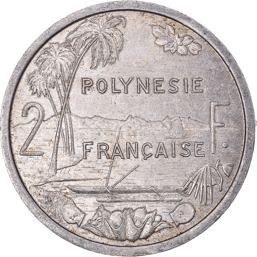 Moeda, Polinésia Francesa, 2 Francs, 1986