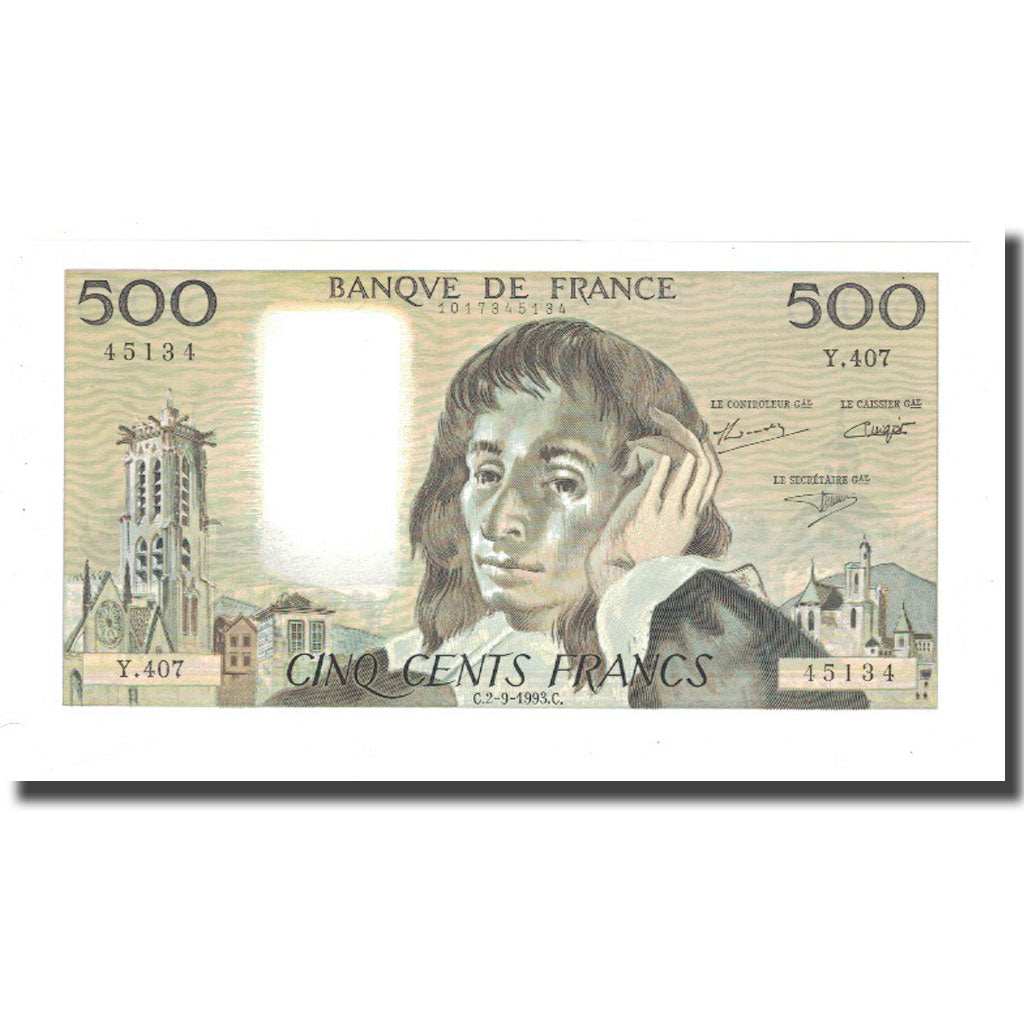 Frankreich, 500 Francs, 1993, 1993-09-02, UNZ-, Fayette:71.52, KM:156j