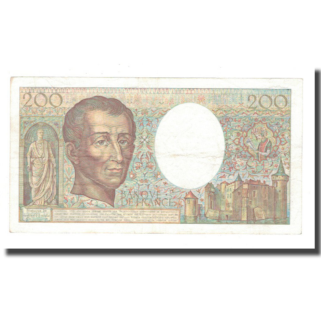 France, 200 Francs, 1991, EF(40-45), Fayette:70.11, KM:155d