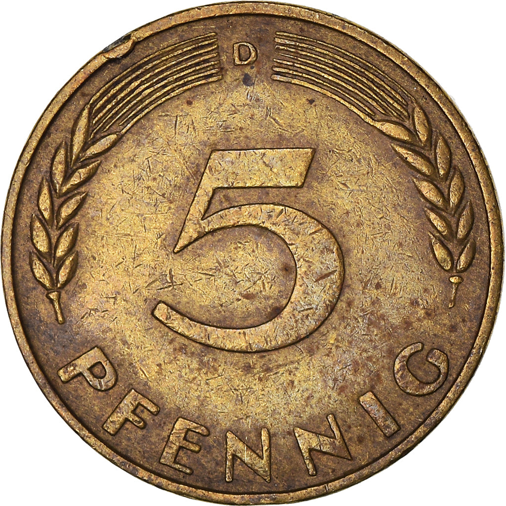 Coin, Germany, 5 Pfennig, 1967
