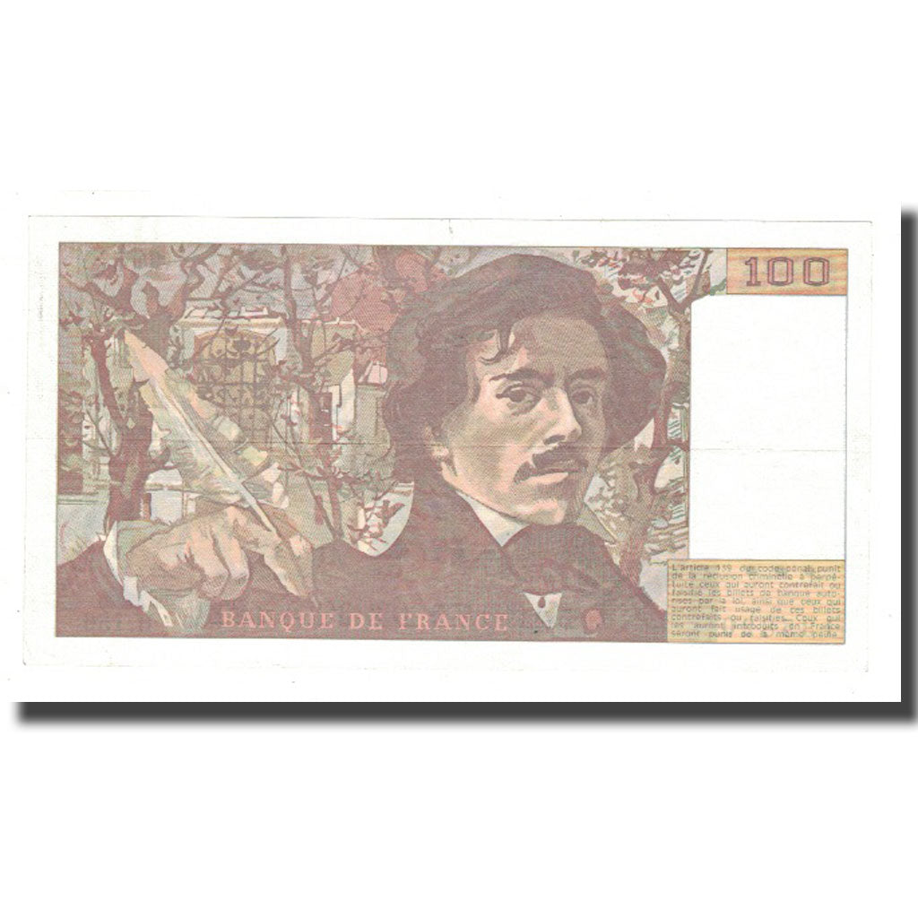 France, 100 Francs, 1989, EF(40-45), Fayette:69.13d), KM:154d