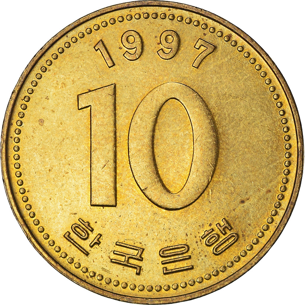 Moneta, COREA DEL SUD, 10 Won, 1997