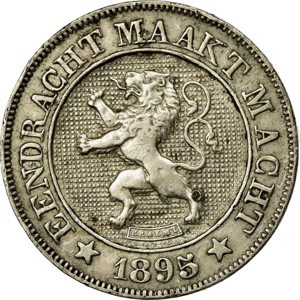 Coin, Belgium, Leopold II, 10 Centimes, 1895, AU(55-58), Copper-nickel, KM:43