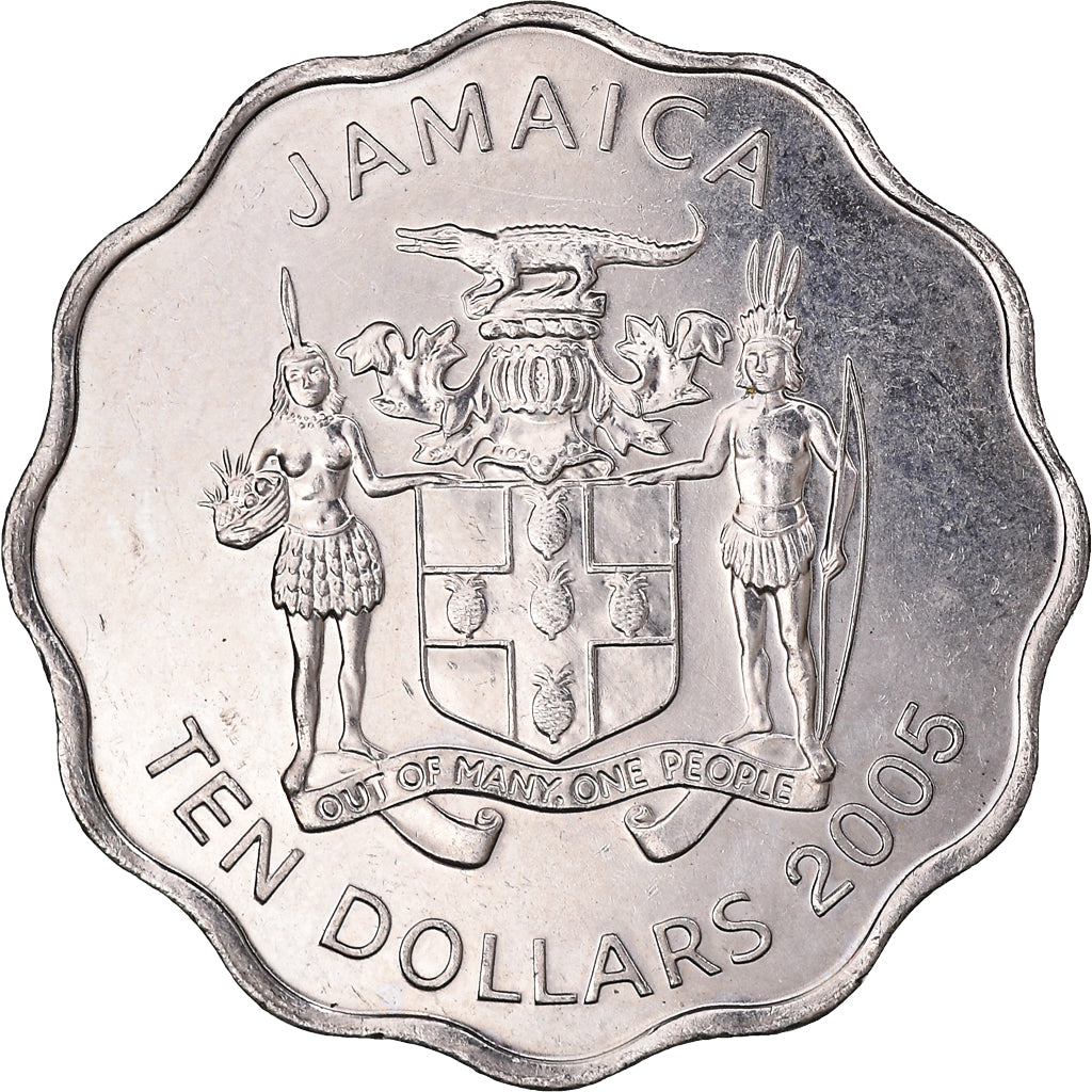 Monnaie, Jamaïque, 10 Dollars, 2005