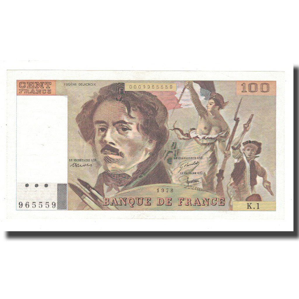 France, 100 Francs, 1978, AU(50-53), Fayette:68.1, KM:154a