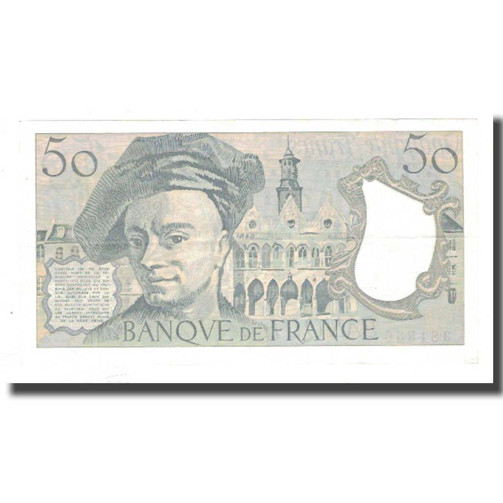 France, 50 Francs, 1992, AU(55-58), Fayette:67.18, KM:152f