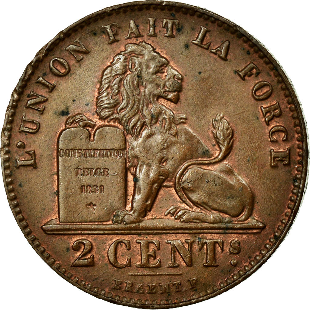 Coin, Belgium, Leopold II, 2 Centimes, 1909, MS(63), Copper, KM:35.1