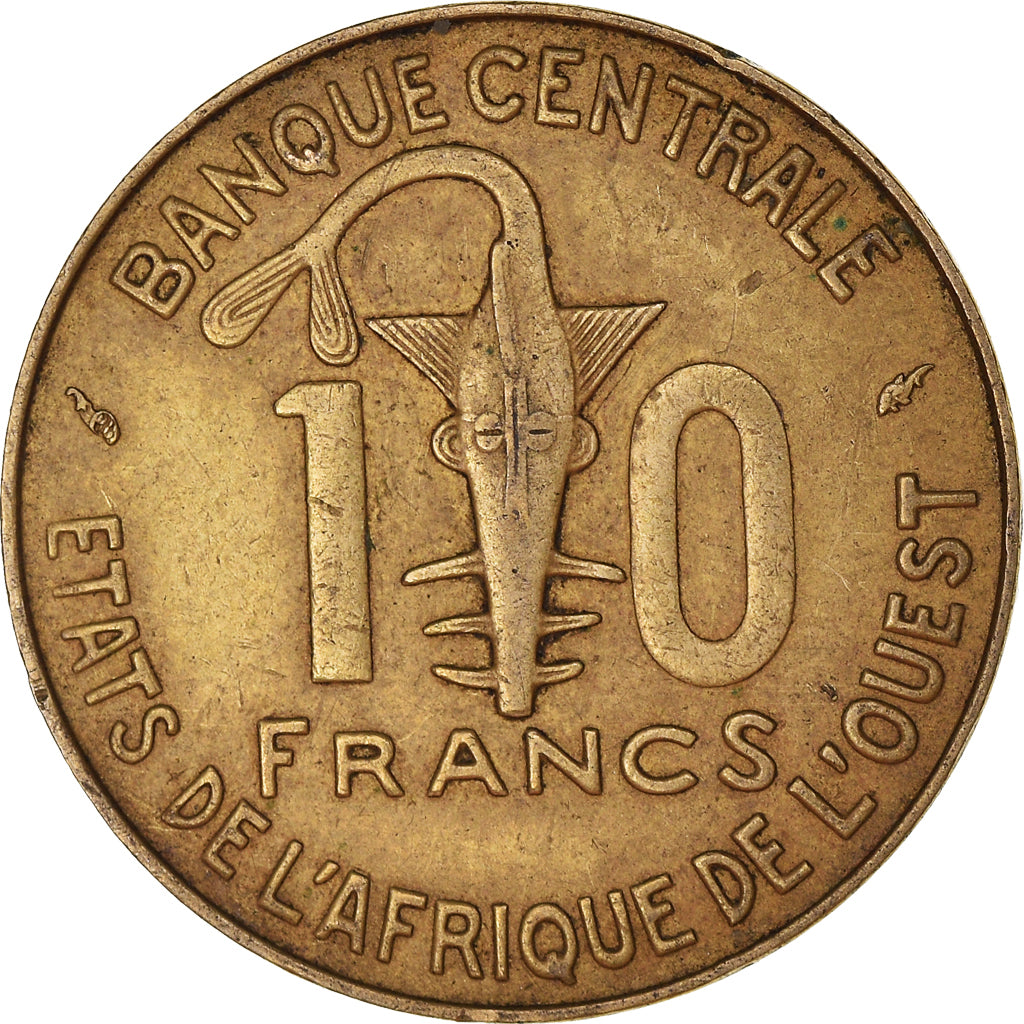 Coin, West African States, 10 Francs, 1989