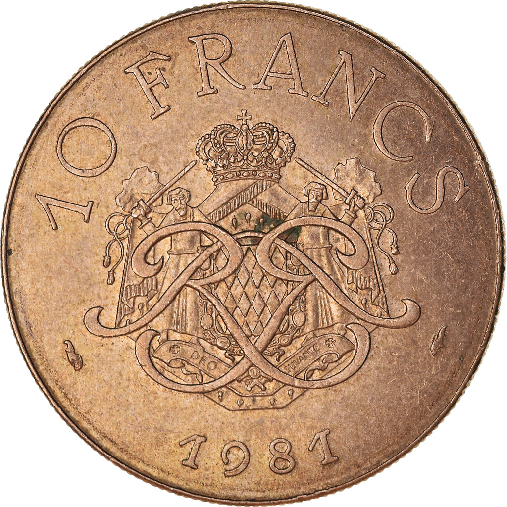 Moeda, Mónaco, 10 Francs, 1981