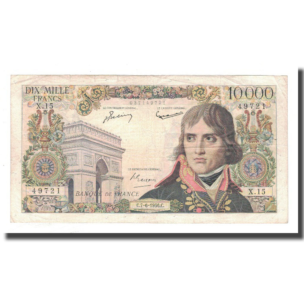 Frankreich, 10,000 Francs, 1956, 1956-06-07, S, Fayette:51.3, KM:132d