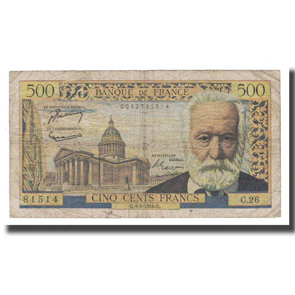 Frankreich, 500 Francs, 1954, 1954-03-04, SGE+, Fayette:35.2, KM:133a