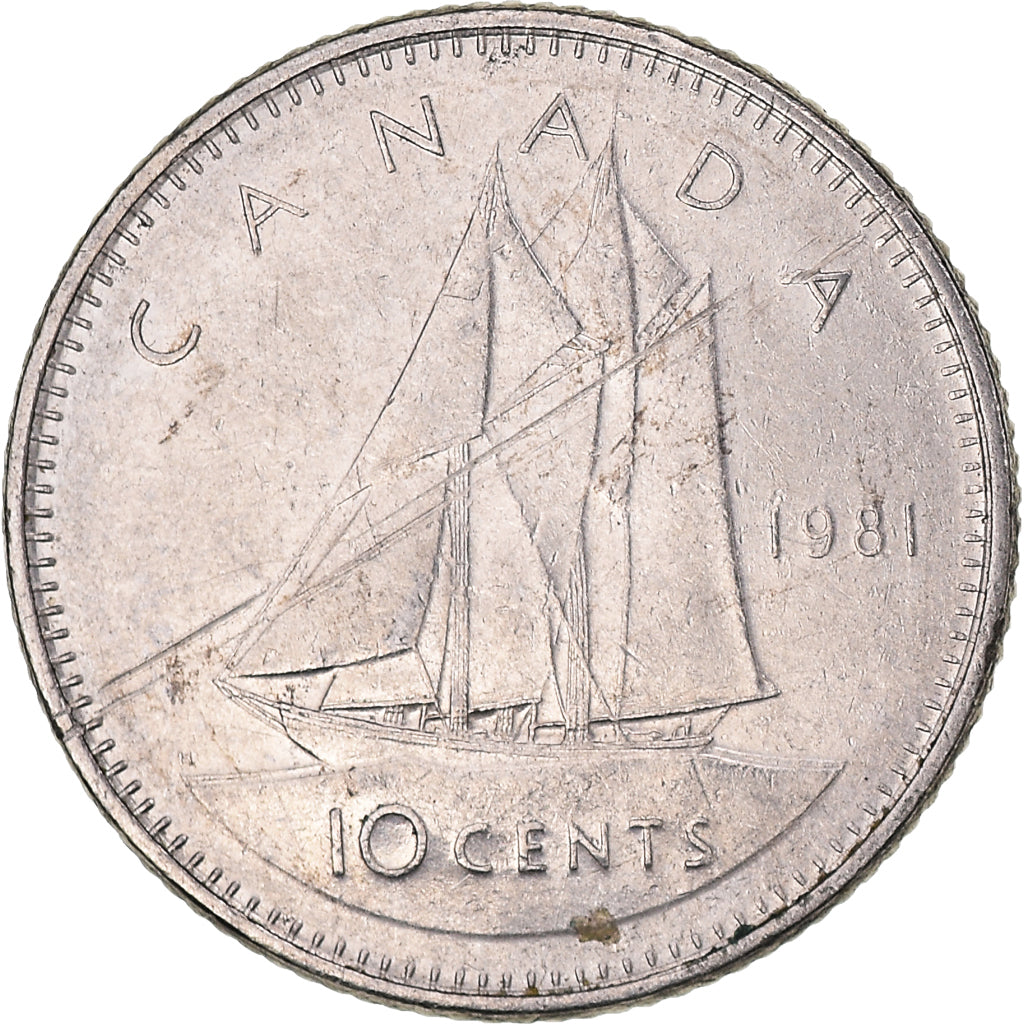 Coin, Canada, 10 Cents, 1981