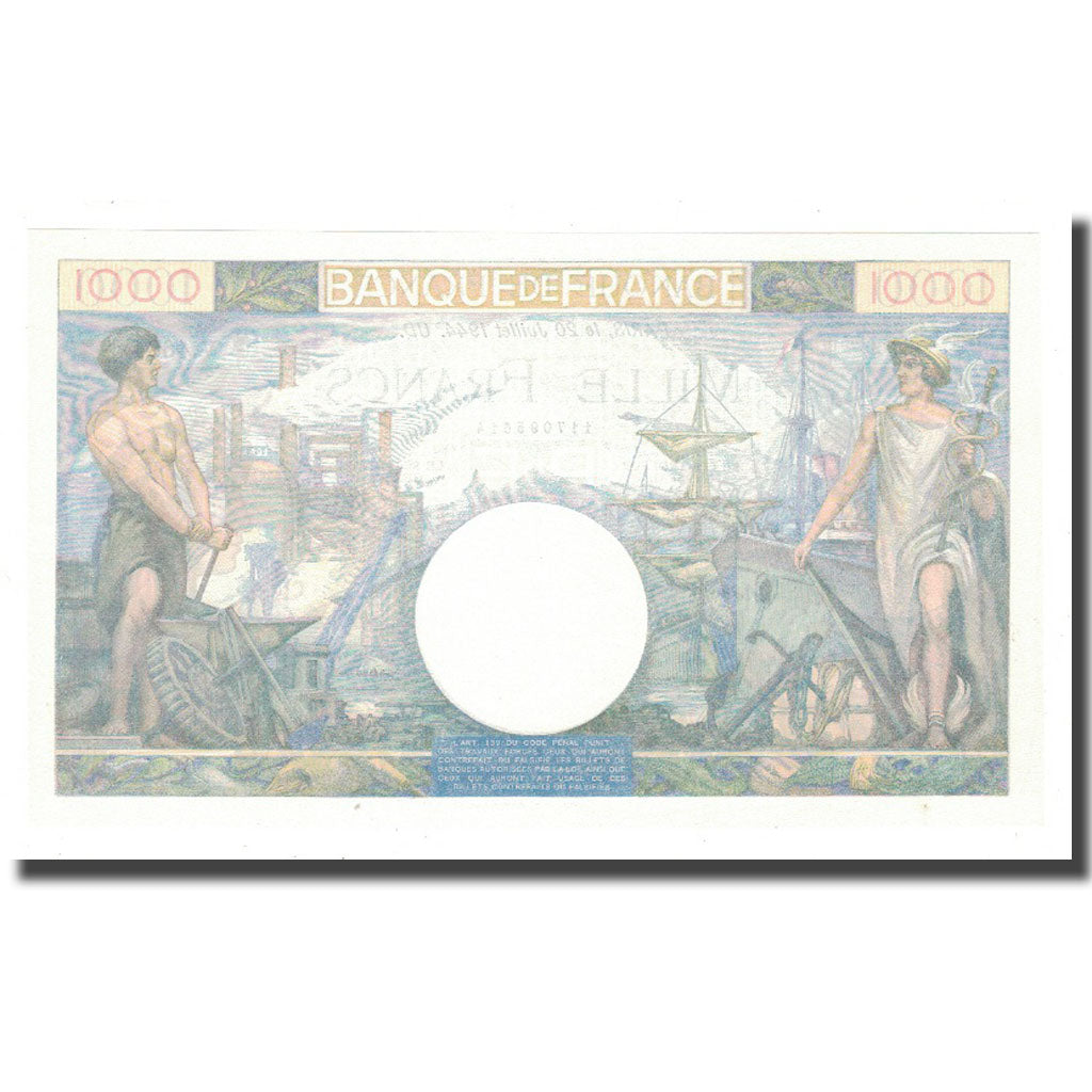 France, 1000 Francs, 1944, 1944-07-20, SPL, Fayette:39.12, KM:96c