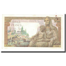 França, 1000 Francs, 1943, 1943-01-28, EF(40-45), Fayette:40.17, KM:96b