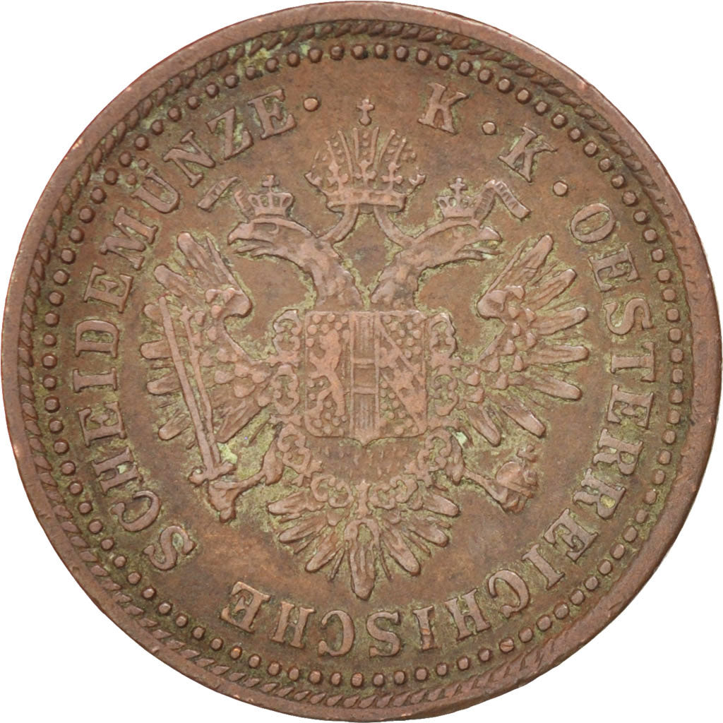 AUSTRIA, Kreuzer, 1851, Vienne, KM #2185, EF(40-45), Copper, 5.35