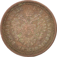 AUSTRIA, Kreuzer, 1851, Vienne, KM #2185, EF(40-45), Copper, 5.35