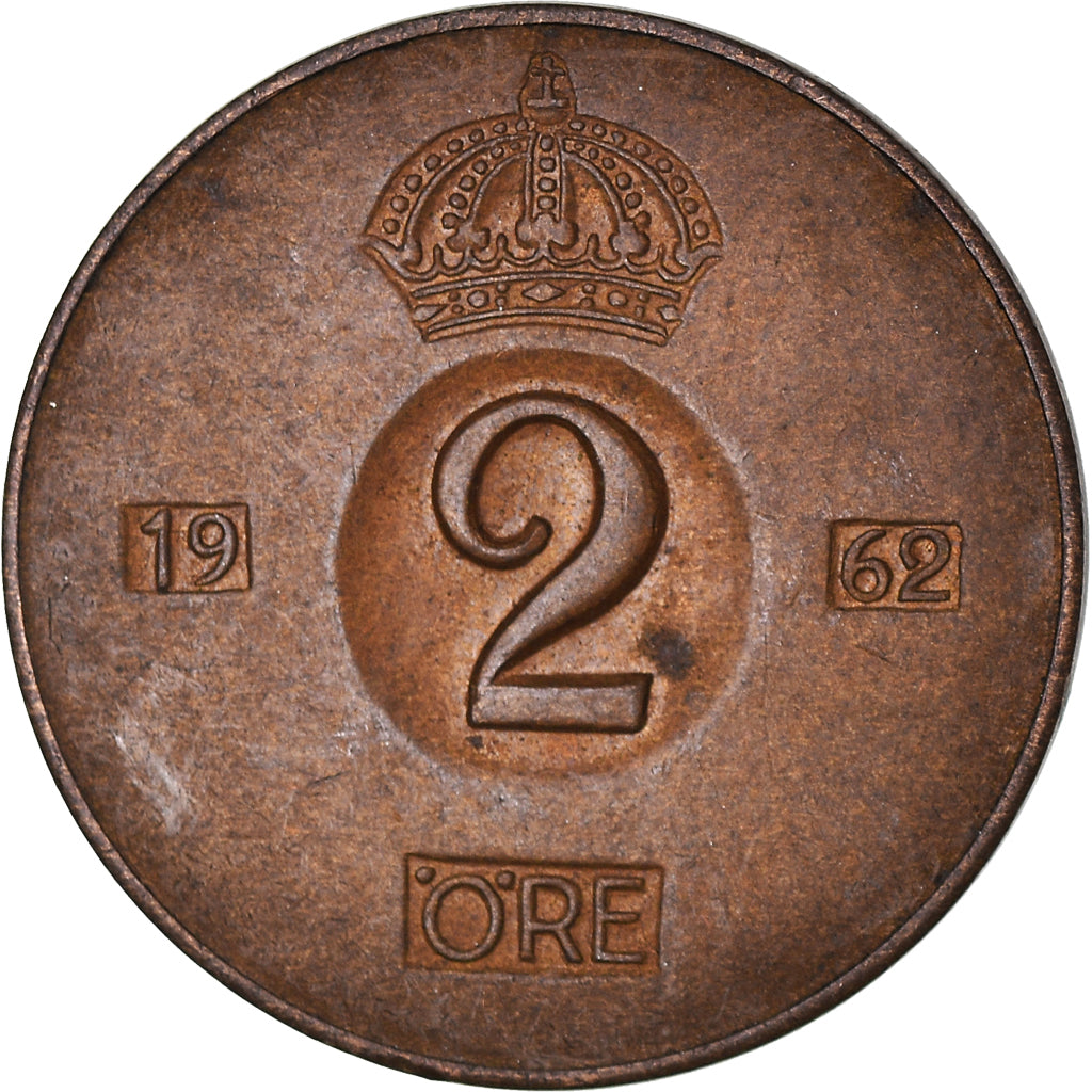 Coin, Sweden, 2 Öre, 1962