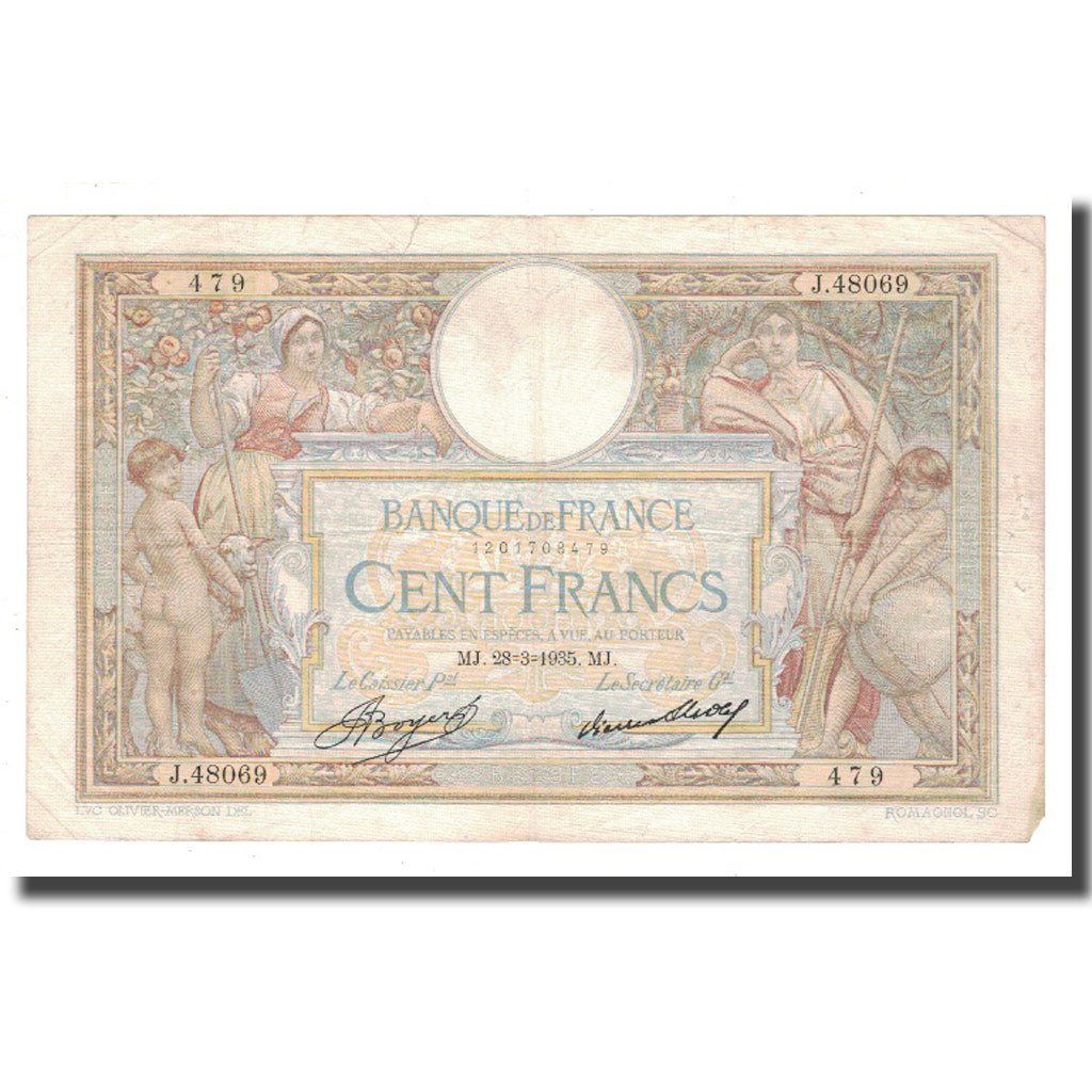 Frankrijk, 100 Francs, 1935, 1935-03-28, TB, Fayette:24.14, KM:78c