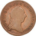 AUSTRIA, 1/2 Kreuzer, 1783, Hall, KM #2053, VF(20-25), Copper, 17.27, 3.78