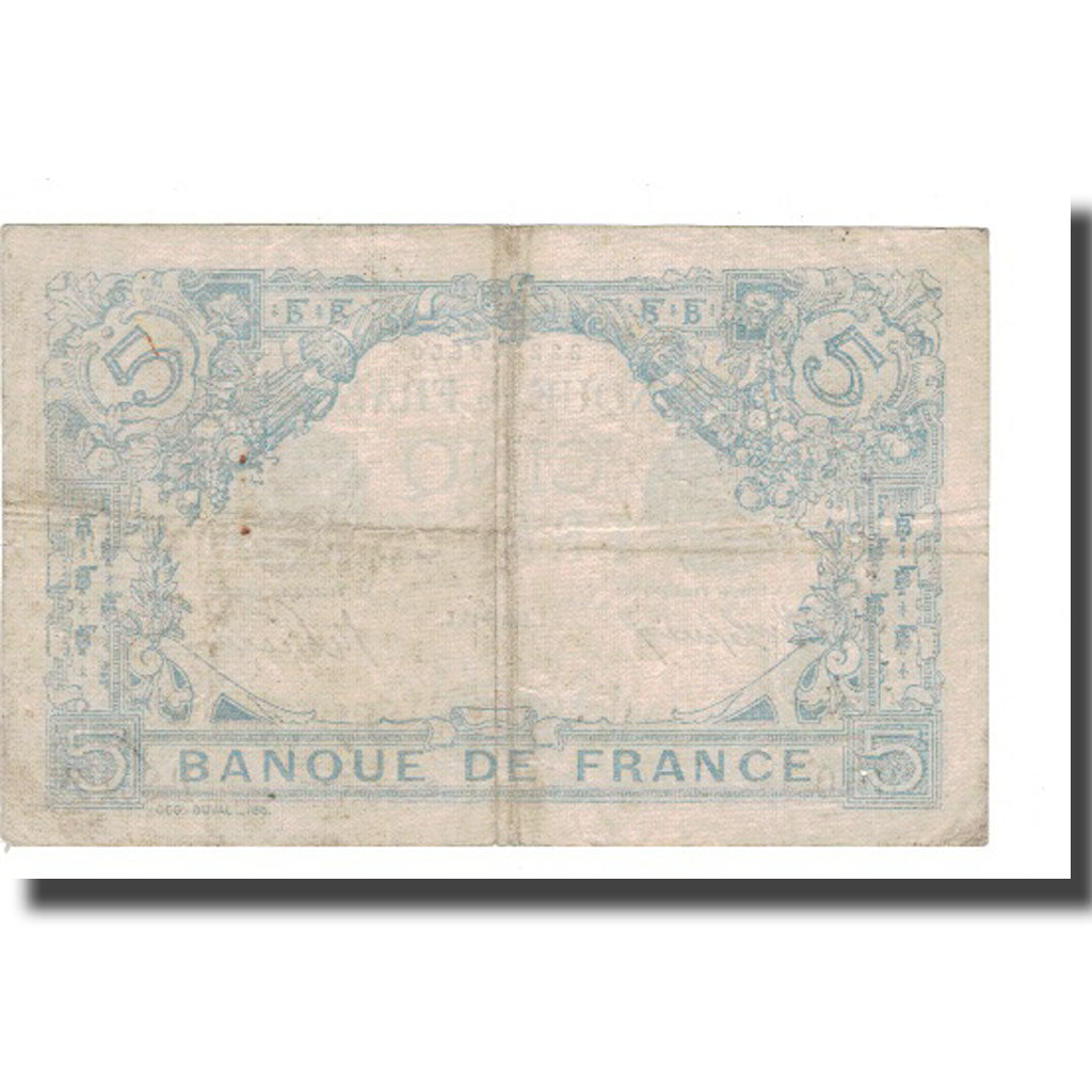 França, 5 Francs, 1915, 1915-11, VF(20-25), Fayette:2.33, KM:70