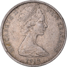 Coin, New Zealand, 5 Cents, 1967