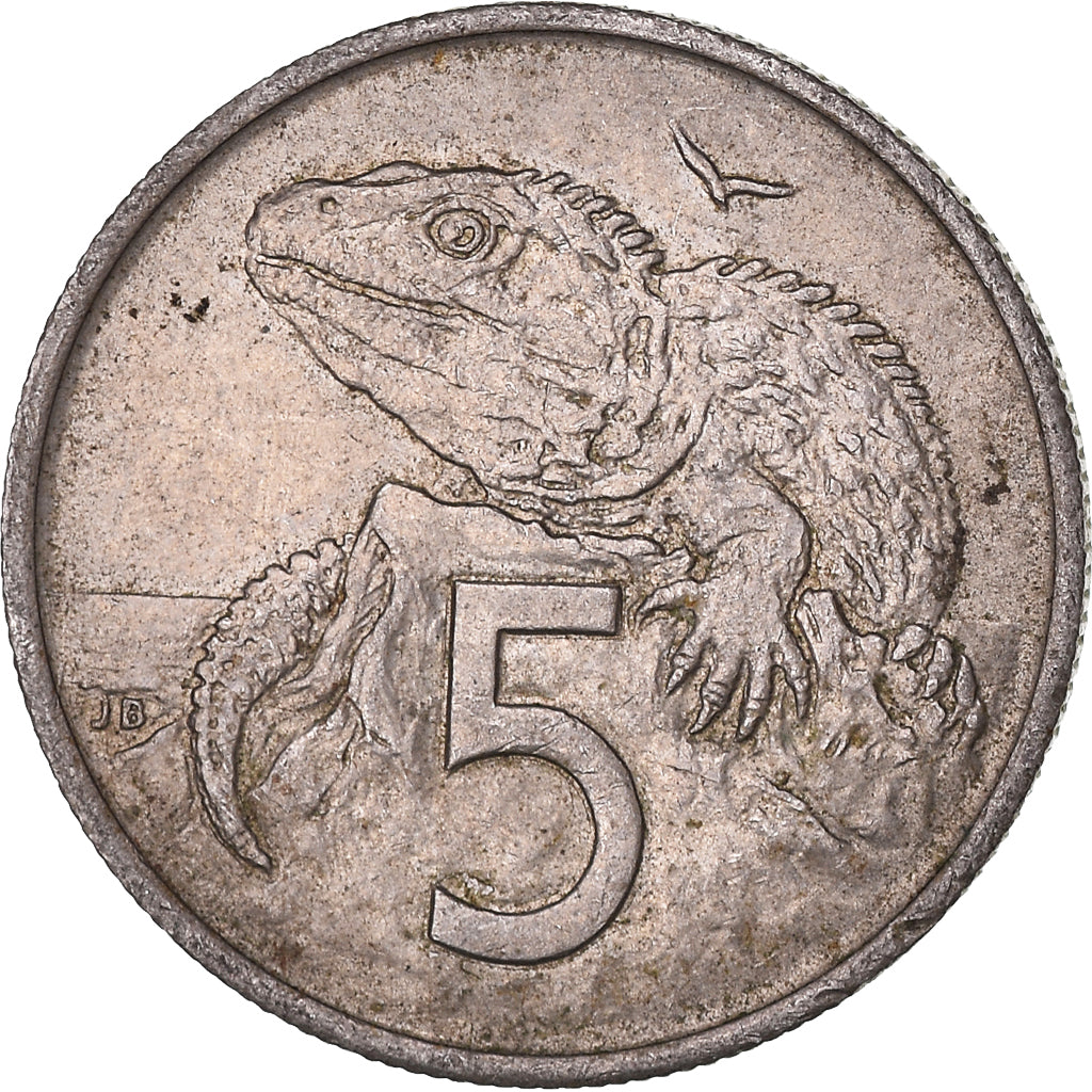 Coin, New Zealand, 5 Cents, 1967