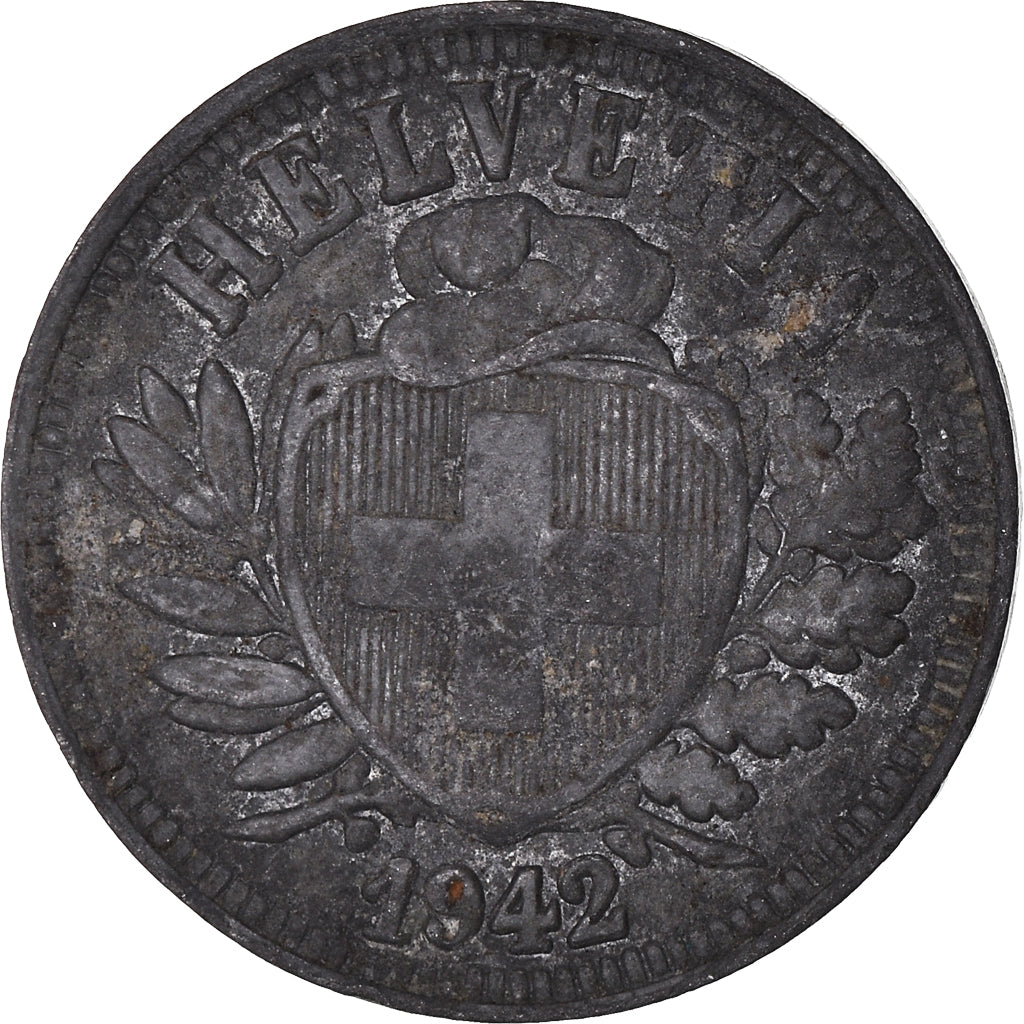 Moneta, Szwajcaria, 2 Rappen, 1942
