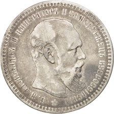 RUSSIA, Rouble, 1893, Saint-Petersburg, KM #46, VF(20-25), Silver, 19.63