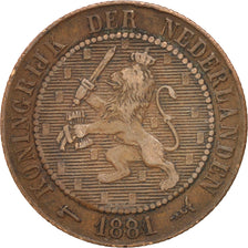 Coin, Netherlands, William III, 2-1/2 Cent, 1881, EF(40-45), Bronze, KM:108.1