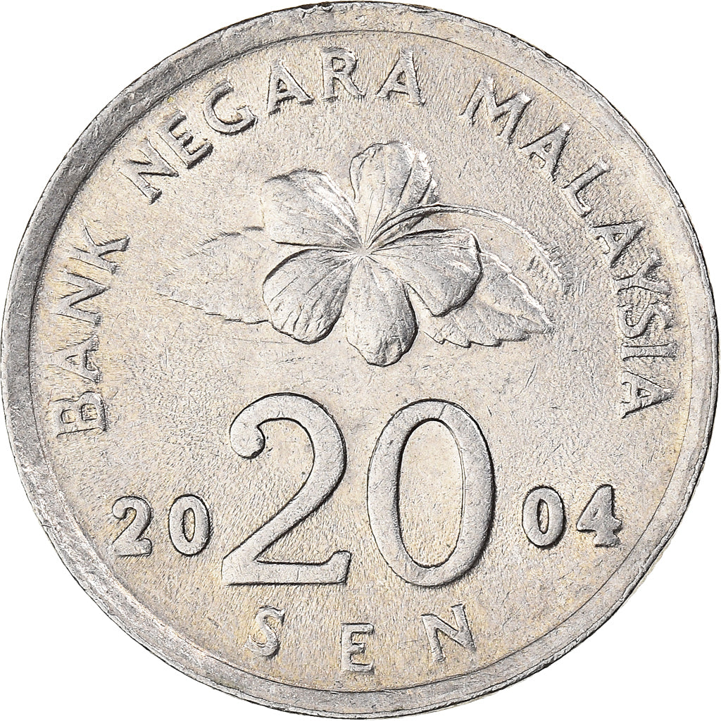 Coin, Malaysia, 20 Sen, 2004