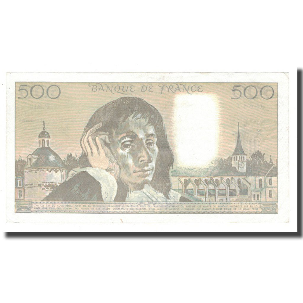 Francja, 500 Francs, 1990, 1990-07-05, EF(40-45), Fayette:71.44, KM:156h