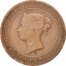CEYLON, 5 Cents, 1870, KM #93, VF(20-25), Copper, 18.18