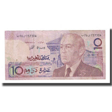 Billet, Maroc, 10 Dirhams, KM:63a, B+