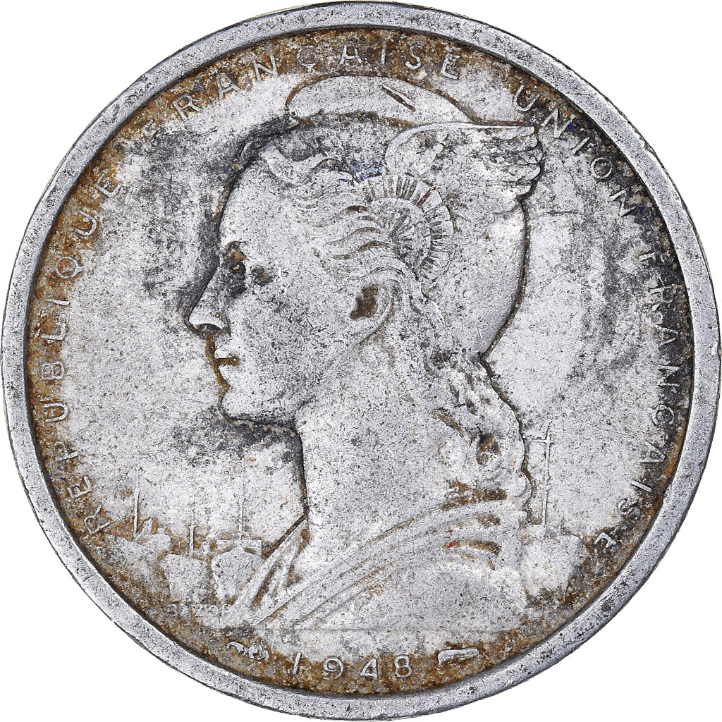 Moneta, Kamerun, 2 Francs, 1948