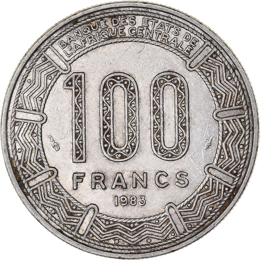 Monnaie, République Centrafricaine, 100 Francs, 1983
