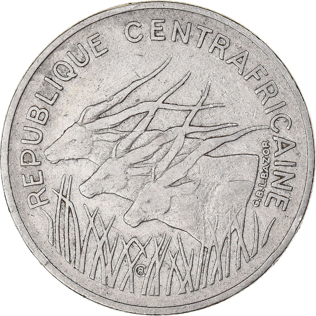 Moneda, República Centroafricana, 100 Francs, 1972