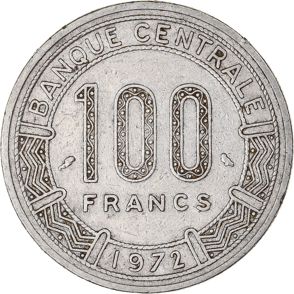 Moneda, República Centroafricana, 100 Francs, 1972