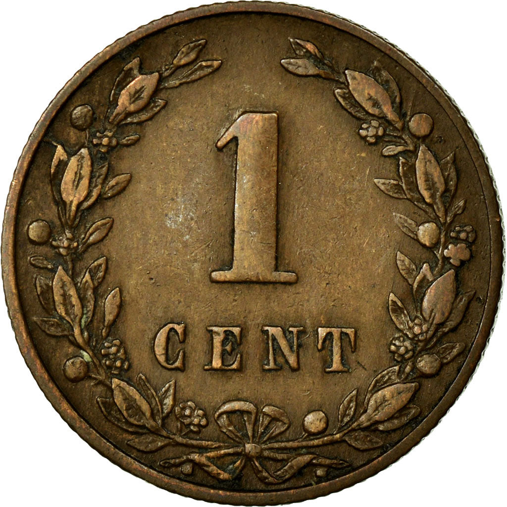 Coin, Netherlands, William III, Cent, 1880, EF(40-45), Bronze, KM:107.1