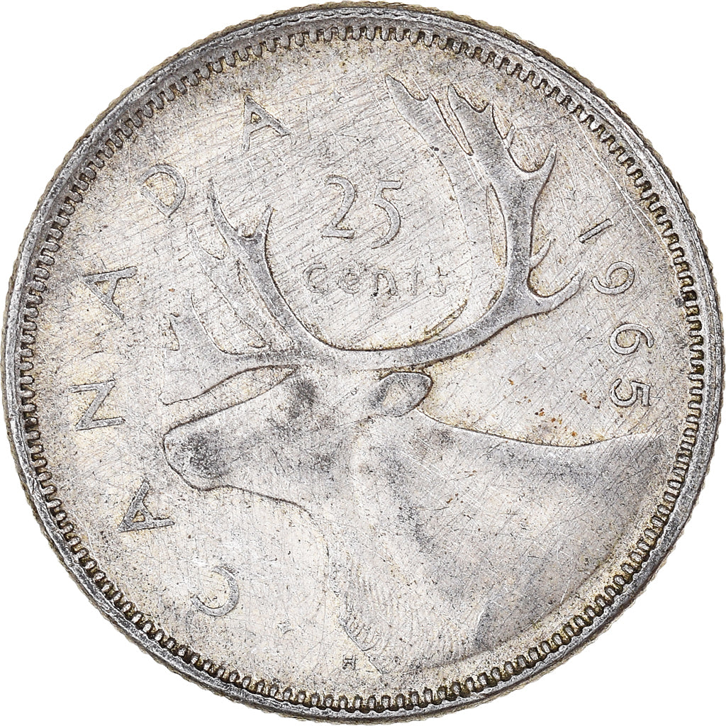Münze, Kanada, 25 Cents, 1965