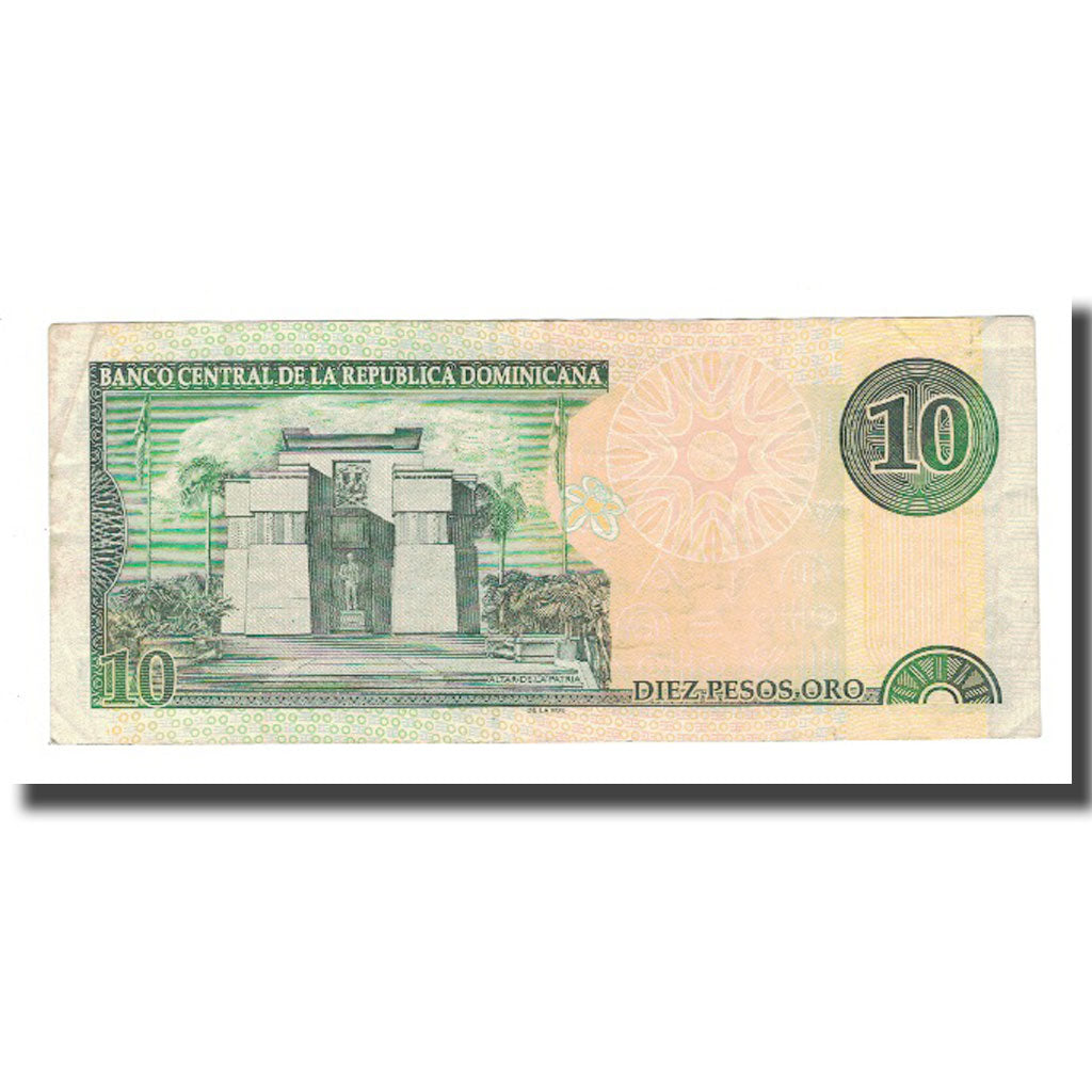Banknote, Dominican Republic, 10 Pesos Oro, 2001, KM:168b, VF(30-35)