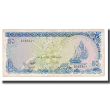 Banknote, Maldives, 50 Rufiyaa, 1987, 1987-08-25, KM:13b, VF(20-25)