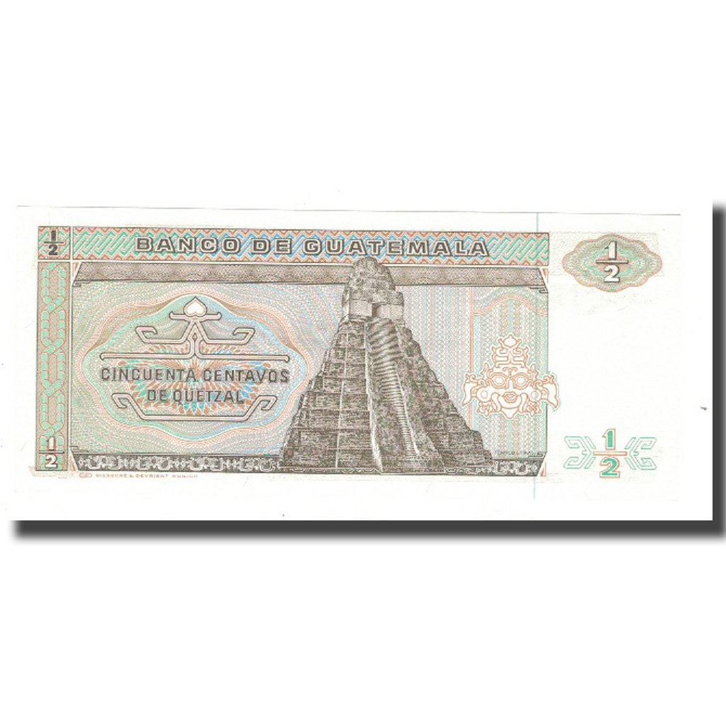 Banknote, Guatemala, 1/2 Quetzal, 1988, 1988-01-06, KM:65, UNC(63)