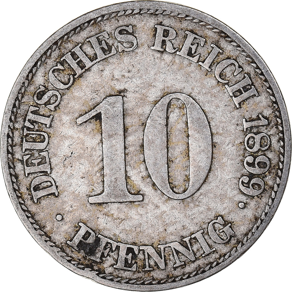 Moneta, NIEMCY - IMPERIUM, 10 Pfennig, 1899