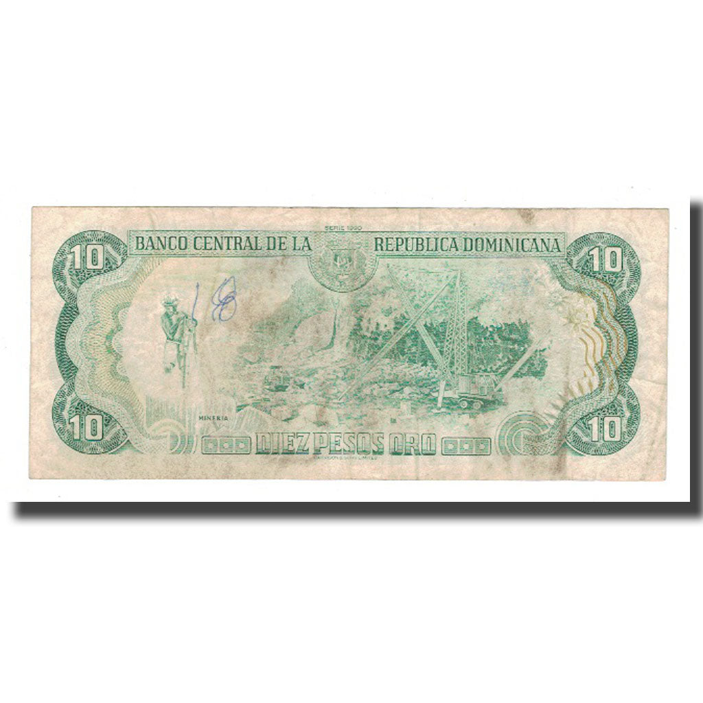 Billet, Dominican Republic, 10 Pesos Oro, KM:119c, B+