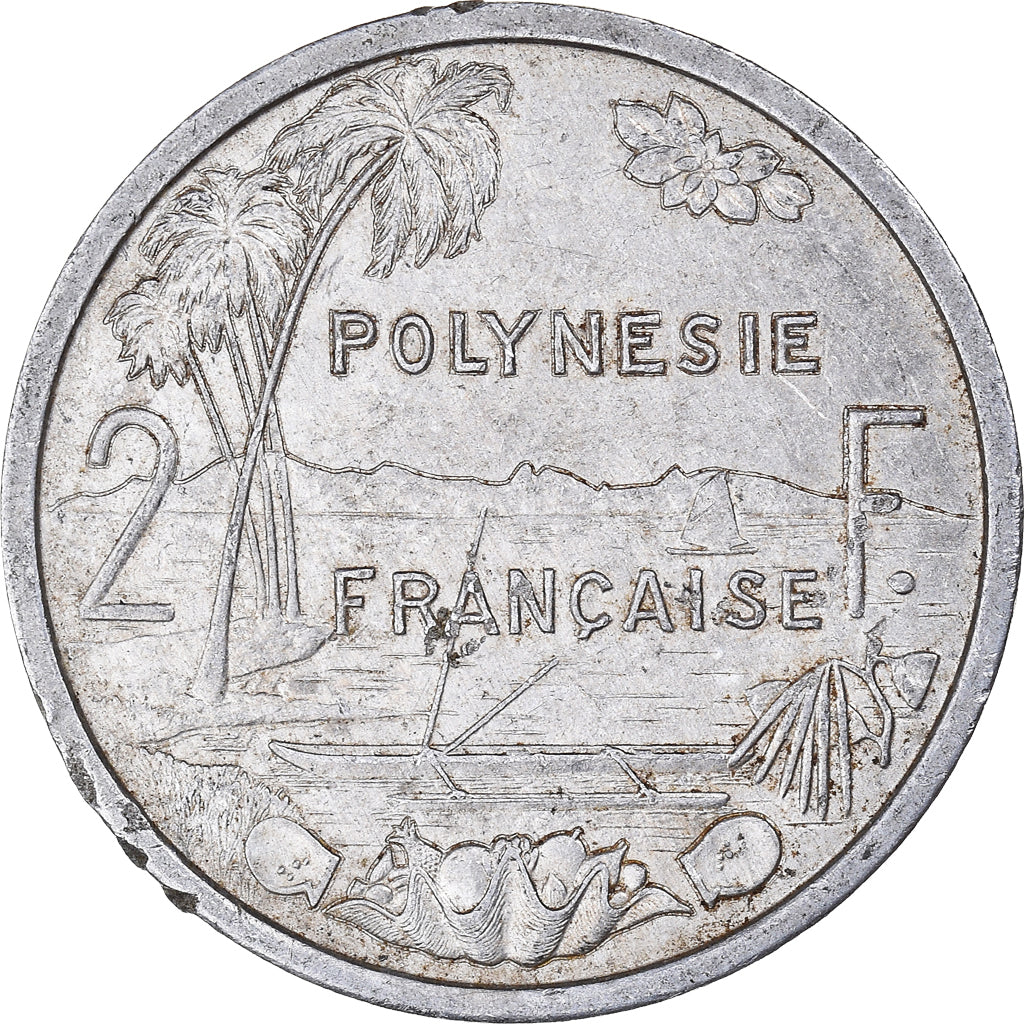 Moneta, Polinezja Francuska, 2 Francs, 1983